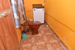 Habitación con baño pequeño con aseo. en Rosa’s Guest House, en Siroda
