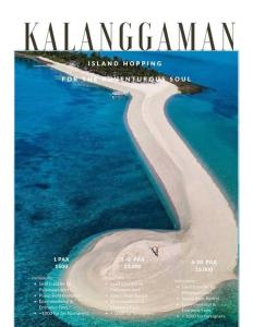 a magazine cover of an island hopping destination at Monte Alto Eco Resort Villas in Villaba