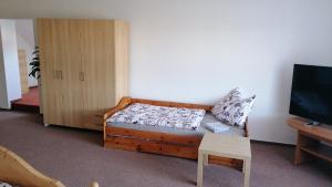 Postel nebo postele na pokoji v ubytování Apartmán Dobrá mysl