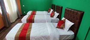 Voodi või voodid majutusasutuse Nepalaya Home Hostel toas