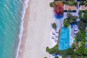 an overhead view of a beach with a pool and the ocean at Baba Beach Club Hua Hin Luxury Pool Villa by Sri panwa in Cha Am +92 photos