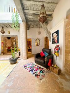 Posezení v ubytování Les Terrasses d'Essaouira - Yoga Studio