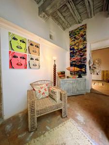 Posezení v ubytování Les Terrasses d'Essaouira - Yoga Studio
