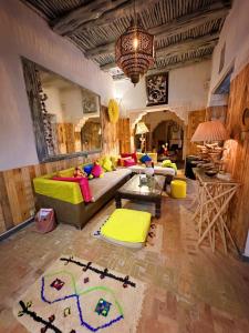Posezení v ubytování Les Terrasses d'Essaouira - Yoga Studio