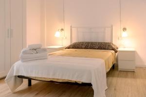מיטה או מיטות בחדר ב-Añisclo