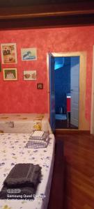 Giường trong phòng chung tại Affascinante Villino