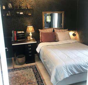 Postel nebo postele na pokoji v ubytování Modern holiday accommodation in Ekebyholm, Rimbo