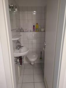 a bathroom with a sink and a toilet at Helene in Bad Säckingen
