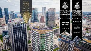 华沙Royal Tulip Warsaw Centre的高楼林立的城市景观 更多37张照片