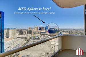 a view of a city from a building at MGM Signature-27-805 F1 Track & Strip View Balcony in Las Vegas