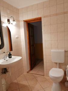 Koupelna v ubytování Flóra Apartmanok + 9 fotografií