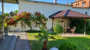 Zahrada ubytování Apartments am Saalebogen mit Gartenterrasse, Grillkamin und freie Parkplätze