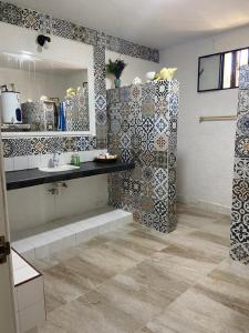 Kuchyň nebo kuchyňský kout v ubytování Casa Ibiza Celestun