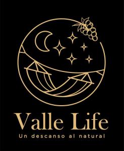 a gold logo with a moon and stars at VALLE LIFE in Sansoni