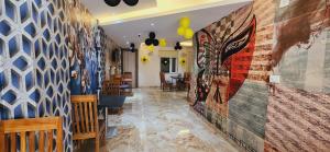 A seating area at RBS Hotel & Restaurant 5 mint walking distance from Ram Janam Bhumi