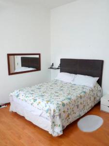 1 dormitorio con cama y espejo en Gorriti 3744 Pet & 420 Friendly en Buenos Aires