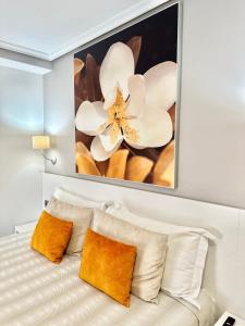 Кровать или кровати в номере Hotel Las Olas