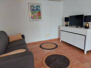 TV a/nebo společenská místnost v ubytování VILLA NAUTILIA, vue mer, proche plage