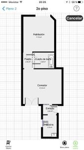 El plano del piso de Gorriti 3744 Pet & 420 Friendly