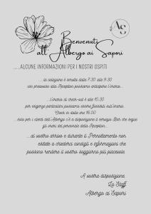 ein Dokument mit einer Blume darauf in der Unterkunft Albergo ai Sapori in San Daniele del Friuli