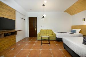 Uma cama ou camas num quarto em 康逸旅宿Comeinn2