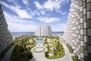 an aerial view of a resort with a building at Cam Ranh Nha Trang Seaview Resort in Cam Ranh