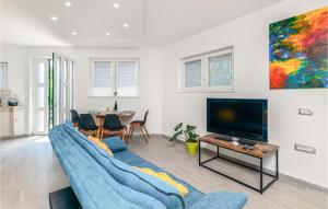 Μια τηλεόραση ή/και κέντρο ψυχαγωγίας στο Pet Friendly Home In Marinici With Wifi
