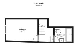 a floor plan of a house at Tiddles in St Ives