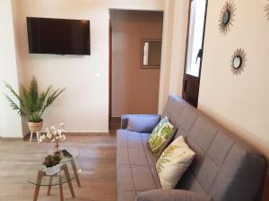 Televízia a/alebo spoločenská miestnosť v ubytovaní Apartamentos Alhambra Granada 3000