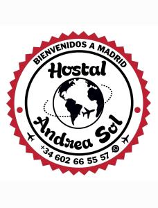 un sello con el texto internacional hosniaband internationalvacuna una etiqueta obligatoria en HOSTAL ANDREA SOL, en Madrid