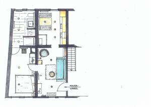 a floor plan of a house at Malerwinkel & Tuchereck in Michelstadt