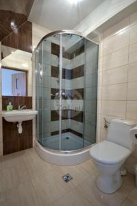 Koupelna v ubytování Willa Swajnos