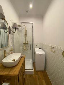 斯武普斯克Apartments PSD - Anny Łajming 3C的带水槽和淋浴的浴室 更多7张照片