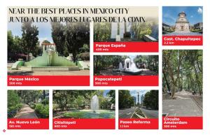 un collage de fotos de diferentes lugares en la ciudad de México en Casa Tenancingo by Kukun, en Ciudad de México