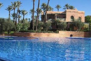 Het zwembad bij of vlak bij Marrakech Palmeraie village