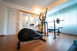 Fitness centrum a/nebo fitness zařízení v ubytování Hotel Apollo