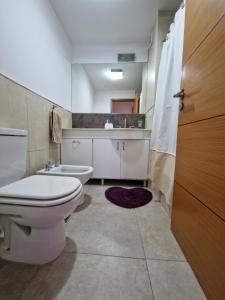 een badkamer met een toilet en een wastafel bij Altos del Pampa in Santa Rosa
