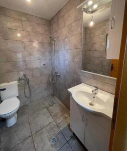 a bathroom with a toilet and a sink and a shower at Bosnia GCC in Vinogradi
