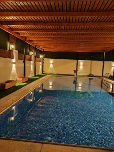傑里科的住宿－Al bader villa，一座带天花板的大型游泳池