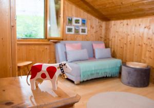 Posezení v ubytování 5 room house Joch Churwalden- Lenzerheide