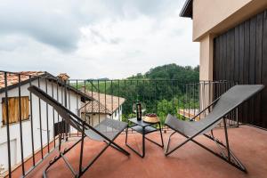 Balkón nebo terasa v ubytování CasaCastello Barolo