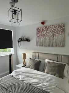 a bedroom with a bed and a painting on the wall at Isabella Rooms in Hockley +13 photos