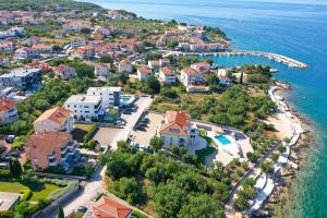 an aerial view of a small town by the water at Sea view by Moro in Malinska
