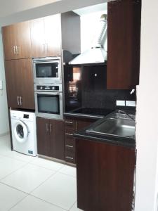a kitchen with a sink and a dishwasher at A MODERN APARTMENT FOR YOU in Nicosia