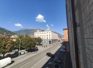 a view of a street from a window of a building at Shared bathroom - MyAostaProject in Aosta
