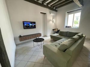 Televízia a/alebo spoločenská miestnosť v ubytovaní Atypique - Centre historique - Appartement 2 chambres