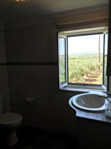 a bathroom with a sink and a window at Quinta de S Joao by Villas Key in Lagoa
