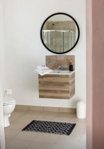 a bathroom with a sink and a mirror at Cradock Guest House in Cradock