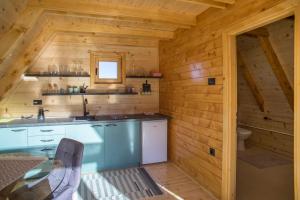 Kuchyň nebo kuchyňský kout v ubytování Mountain inn