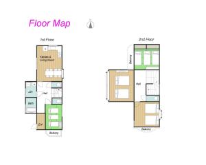 a floor plan of aominium project with a floor map at BISK PARK TOKYO - 4LDK Spacious House - Easy Access to Asakusa, Skytree area & Airport in Tokyo